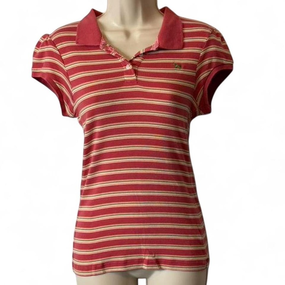 Vintage 90s One Step Up Striped‎ Polo Shirt, Women's Size L